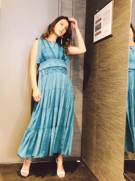 「AULA（アウラ）のアイテム」を使った、スザンヌさん（レディース・165cm）の夏コーディネート