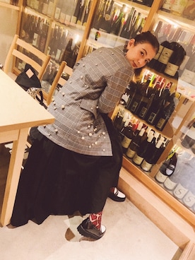 「Tu es mon TRESOR（トゥ エ モン トレゾア）のアイテム」を使った、スザンヌさん（レディース・165cm）の秋コーディネート