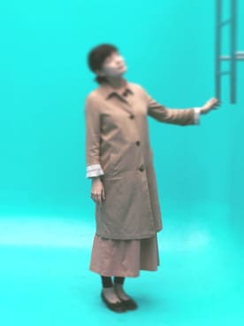 「A part by（アパートバイ）のアイテム（ステンカラーコート）」を使った、miuさん（レディース・156cm）の夏コーディネート