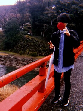 「ラルフローレン」｜「アイテム（ナイロンジャケット）」を使った、まるさん（メンズ・170cm）の夏コーディネート