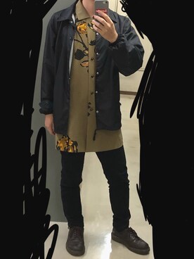 「ストリート服が好き」｜「アイテム（ナイロンジャケット）」を使った、まるさん（メンズ・170cm）の秋コーディネート
