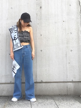 「FIG&VIPER（フィグアンドバイパー）のアイテム（キャップ）」を使った、Ayaさん（レディース・160cm）の春コーディネート