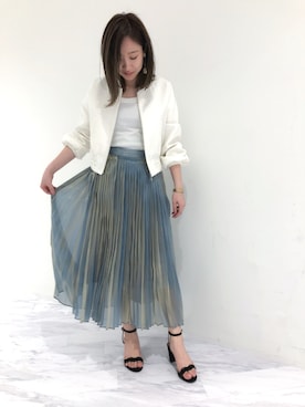 「JILL STUART（ジルスチュアート）のアイテム（ブルゾン）」を使った、OR i BEさん（レディース・157cm）の春コーディネート