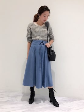 「アイテム（イヤリング）」を使った、OR i BEさん（レディース・157cm・20代）の秋コーディネート