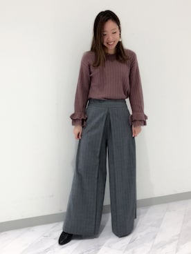 「アイテム（イヤリング）」を使った、OR i BEさん（レディース・157cm・20代）の秋コーディネート