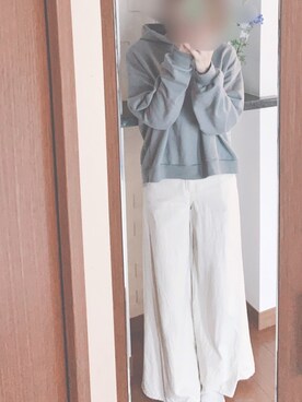 「reca（レカ）のアイテム（パーカー）」を使った、®️さん（レディース・154cm）の春コーディネート