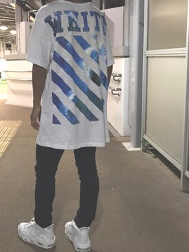 「OFF-WHITE」｜「アイテム（スラックス）」を使った、sota_さん（メンズ・160cm）の夏コーディネート