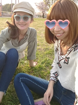 「CRAP EYEWEAR(クラップアイウェア)のアイテム」を使った、haruさん(レディース・159cm)の春コーディネート