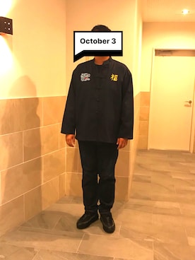 「Dickies（ディッキーズ）のアイテム（その他アウター）」を使った、かづをさん（メンズ・178cm）の秋コーディネート