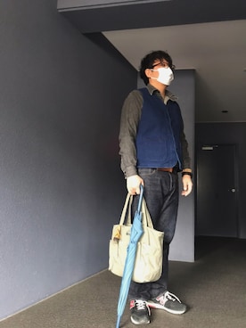 「泰八郎謹製（タイハチロウキンセイ）のアイテム」を使った、かづをさん（メンズ・178cm）の春コーディネート