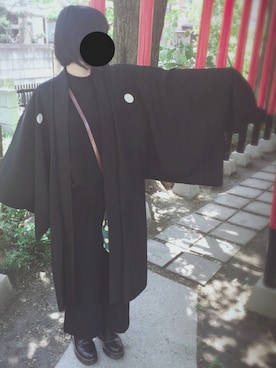 「和風」｜「アイテム（その他アウター）」を使った、さかしたさんさん（レディース・163cm）の春コーディネート
