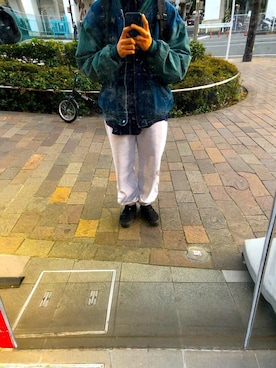 「no brand（ノーブランド）のアイテム（スタジャン）」を使った、si1206さん（メンズ・170cm）の冬コーディネート
