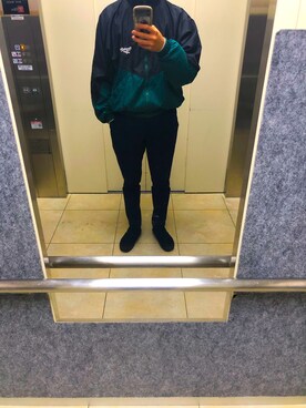 「no brand（ノーブランド）のアイテム（ナイロンジャケット）」を使った、si1206さん（メンズ・170cm）の春コーディネート