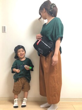 「DRESKIP（ドレスキップ）のアイテム」を使った、hinataさん（キッズ・90cm）の夏コーディネート