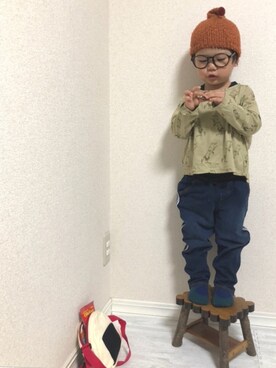 「秋先取り合戦‼︎!〜スイーツを添えて🍰〜」｜hinataさん（キッズ・90cm）の秋コーディネート