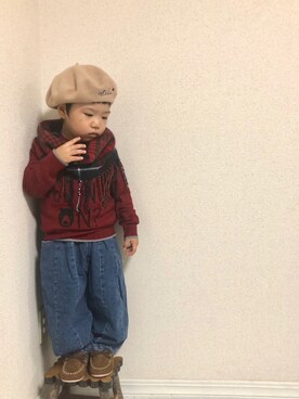「2018秋チェッカーず」｜hinataさん（キッズ・90cm）の秋コーディネート