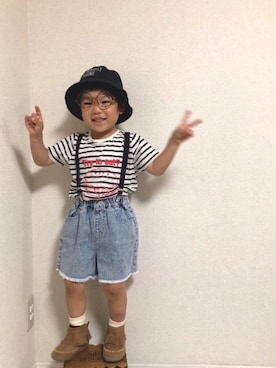 「アイテム（音楽/本・雑誌）」を使った、hinataさん（キッズ・92cm）の夏コーディネート