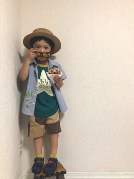「アイテム（音楽/本・雑誌）」を使った、hinataさん（キッズ・92cm）の夏コーディネート