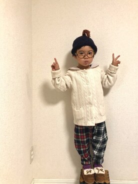「アイテム（音楽/本・雑誌）」を使った、hinataさん（キッズ・100cm）の秋コーディネート