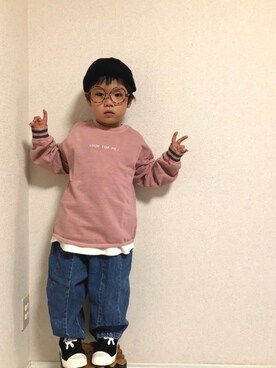 「アイテム（音楽/本・雑誌）」を使った、hinataさん（キッズ・100cm）の秋コーディネート