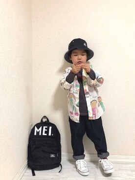 「Thomas（トーマス）のアイテム」を使った、hinataさん（キッズ・110cm）の春コーディネート