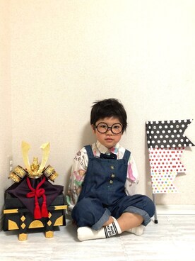 「こどもの日」｜「アイテム（ソックス/靴下）」を使った、hinataさん（キッズ・110cm）の春コーディネート