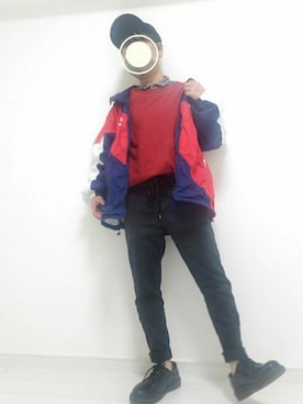 「RNA」｜「アイテム（ナイロンジャケット）」を使った、たちばなさん（レディース・153cm）の春コーディネート