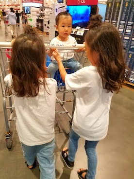 「Rodeo Crowns KIDS（ロデオクラウンズ　キッズ）のアイテム」を使った、さきさん（キッズ・127cm）の春コーディネート