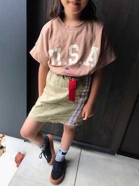 「DC SHOES（ディーシーシューズ）のアイテム」を使った、さきさん（キッズ・104cm）の夏コーディネート