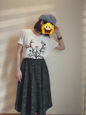 「UNTITLED（アンタイトル）のアイテム（ハンチング/ベレー帽）」を使った、アボカドさん（レディース・160cm）の夏コーディネート