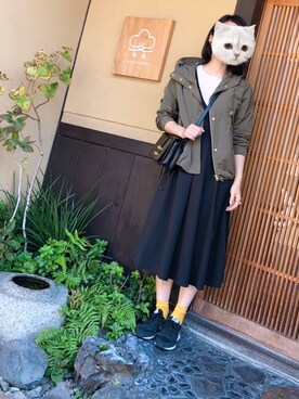 「SHIPS（シップス）のアイテム（マウンテンパーカー）」を使った、アボカドさん（レディース・160cm）の秋コーディネート