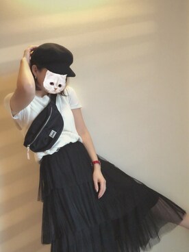 「laboratory work（ラボラトリーワーク）のアイテム（ベスト）」を使った、アボカドさん（レディース・160cm）の秋コーディネート
