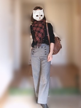 「HOMEMADEのアイテム」を使った、アボカドさん（レディース・160cm）の秋コーディネート