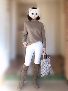 「Marie femme（マリーファム）のアイテム」を使った、アボカドさん（レディース・160cm）の秋コーディネート