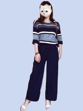 「旦那さんのを借りました」｜アボカドさん（レディース・160cm）の春コーディネート