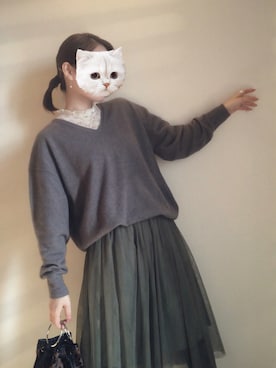 「COCOON（コクーン）のアイテム」を使った、アボカドさん（レディース・160cm）の冬コーディネート
