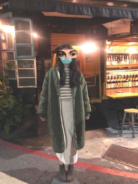 Sasha AJさん（レディース・163cm）の冬コーディネート