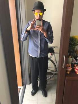 「Simplicite（サンプリシテ）のアイテム（トップス）」を使った、大たかさんさん（メンズ・176cm）の冬コーディネート
