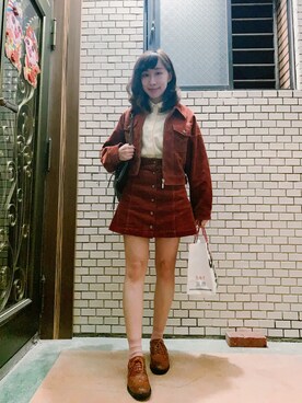 「ONCE UPON A TIME（ワンス　アポン　ア　タイム）のアイテム（ジャケット/アウター）」を使った、Maureenさん（レディース・155cm）の春コーディネート