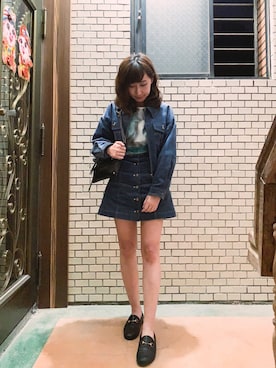 「ONCE UPON A TIME（ワンス　アポン　ア　タイム）のアイテム（ジャケット/アウター）」を使った、Maureenさん（レディース・155cm）の春コーディネート