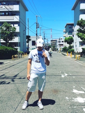 「大阪旅行」｜Aron Hsuさん（メンズ・170cm）の夏コーディネート