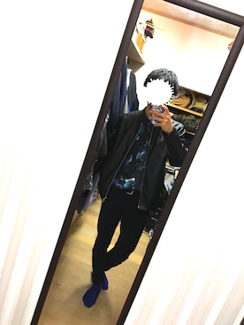 「WEGO（ウィゴー）のアイテム（ライダースジャケット）」を使った、maoさん（メンズ・175cm）の春コーディネート