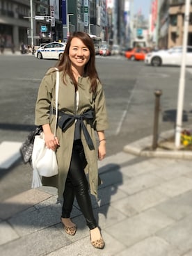 「H&M（エイチ・アンド・エム）のアイテム（パンツ）」を使った、ChitoseImanishiさん（レディース・155cm）の春コーディネート