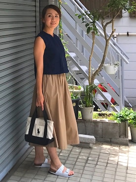 「coche et coche（コシュエコシュ）のアイテム」を使った、ChitoseImanishiさん（レディース・155cm）の夏コーディネート