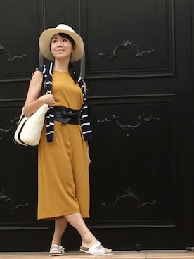 「coche et coche（コシュエコシュ）のアイテム」を使った、ChitoseImanishiさん（レディース・155cm）の夏コーディネート