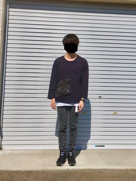 「Reebok（リーボック）のReebokリーボック FURYLITE フューリーライト V68764 17SP ABC-MART限定 BLACK/WHITE（スニーカー）」を使った、takeさん（メンズ・170cm）の夏コーディネート