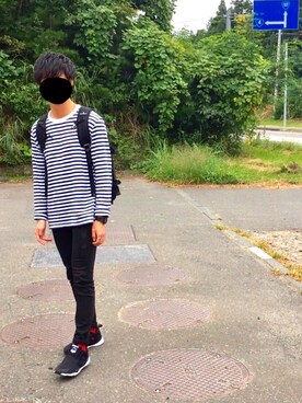 「Reebok（リーボック）のReebokリーボック FURYLITE フューリーライト V68764 17SP ABC-MART限定 BLACK/WHITE（スニーカー）」を使った、takeさん（メンズ・170cm）の秋コーディネート