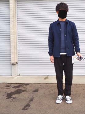 「CONVERSE（コンバース）のCONVERSE コンバース オール スター オックス / ALL STAR OX(BLACK) 32160321（スニーカー）」を使った、takeさん（メンズ・170cm・20代）の冬コーディネート