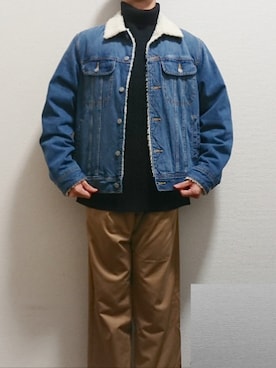 「ダニエルウェリントン」｜「アイテム（スラックス）」を使った、whitekoko1さん（メンズ・174cm）の冬コーディネート