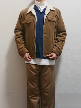 「ダニエルウェリントン」｜「アイテム（スラックス）」を使った、whitekoko1さん（メンズ・174cm）の冬コーディネート